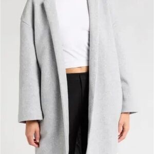 Zara open-front melton overcoat